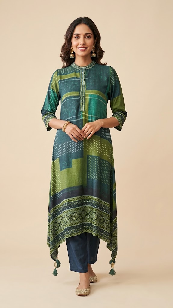 WOMEN ETHNIC KURTI SET (2 PCS)