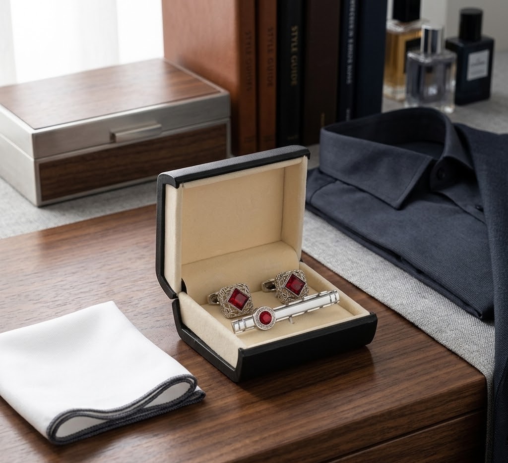 MENSWEAR-ACCESSORIES-CUFFLINK SET-CFT-100 A