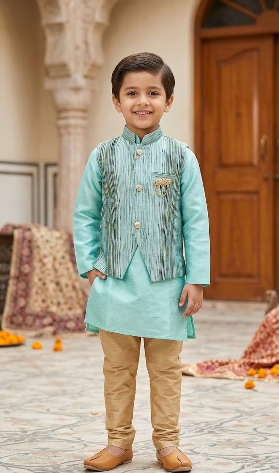 BOYSWEAR KURTA PYJAMA JKT 3pcs