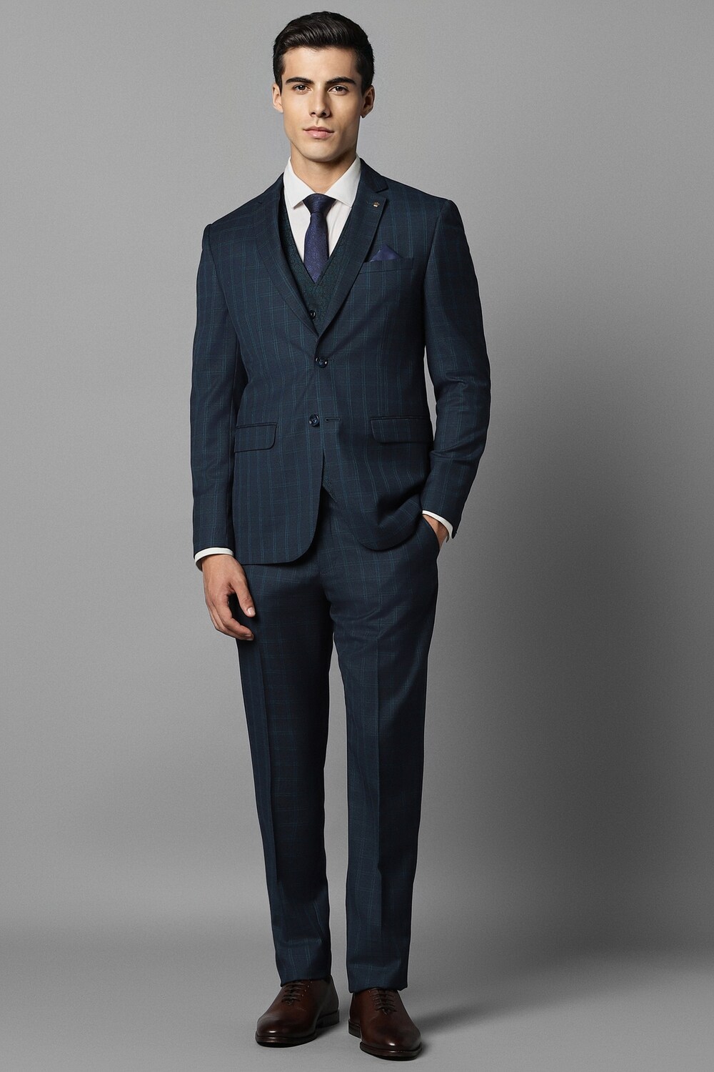 MEN SLIM SUITS CHECKS