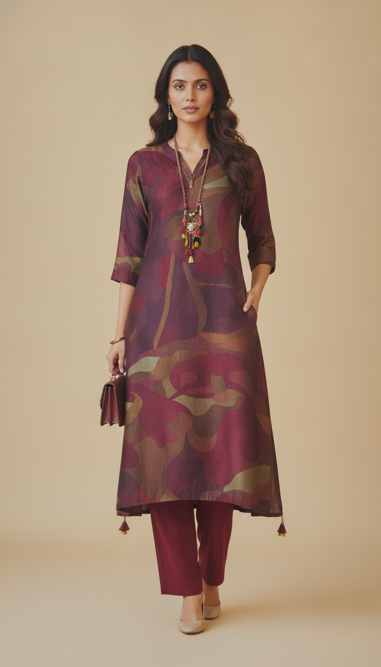 WOMEN ETHNIC KURTI SET (2 PCS)