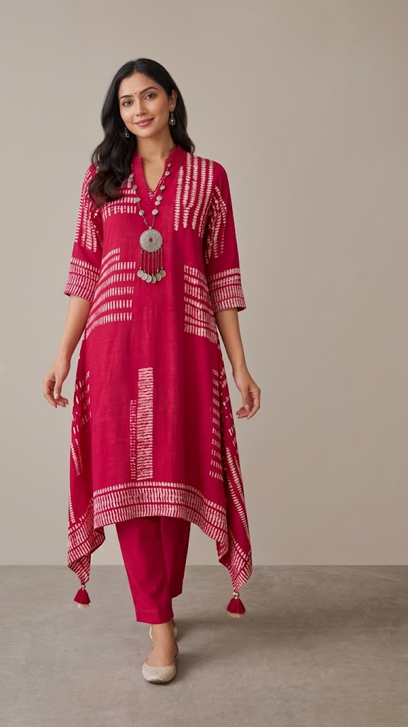 WOMEN ETHNIC KURTI SET (2 PCS)