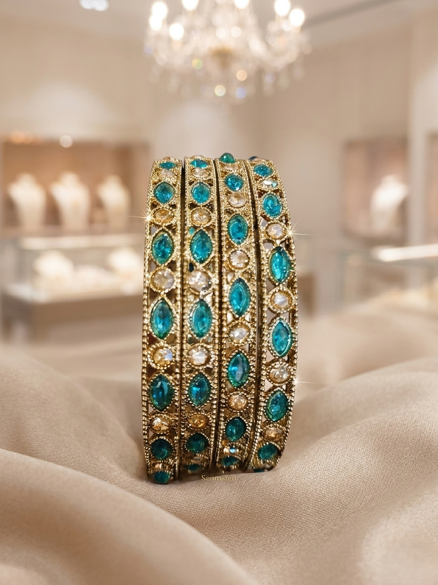 METAL BANGLES 4 PCS SET