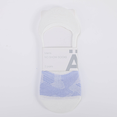 Geometric Pattern Men's No Show Socks - 2 Pairs