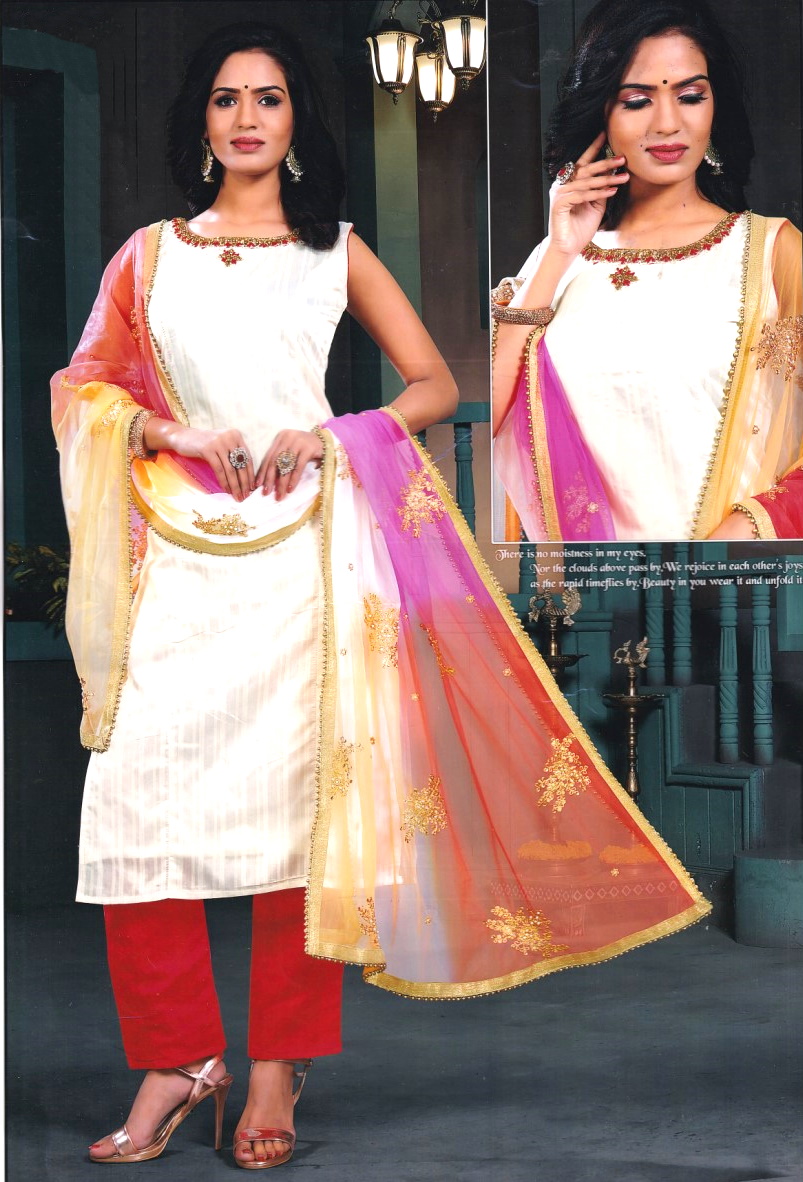 LAD CHURIDAR-SYN-ST/CUT-LP PANT SS-SHIV3/21-164