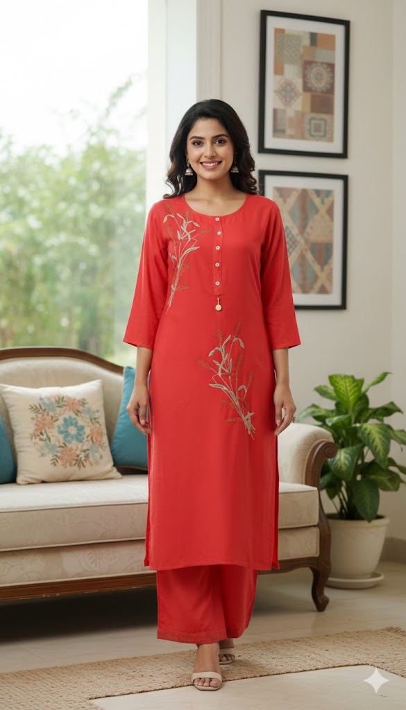 LAD CHURIDAR-SYNTHETIC-LP PALAZO LS-HASH 2/20-9P