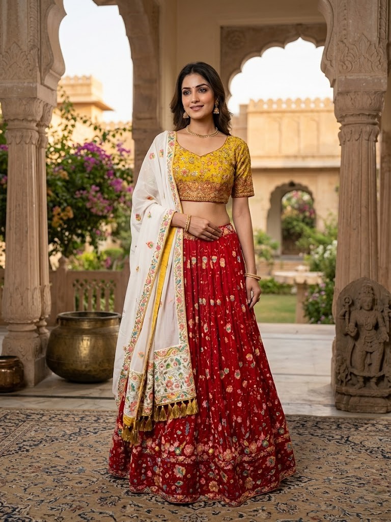 LADIES CROP TOP + CHOLI