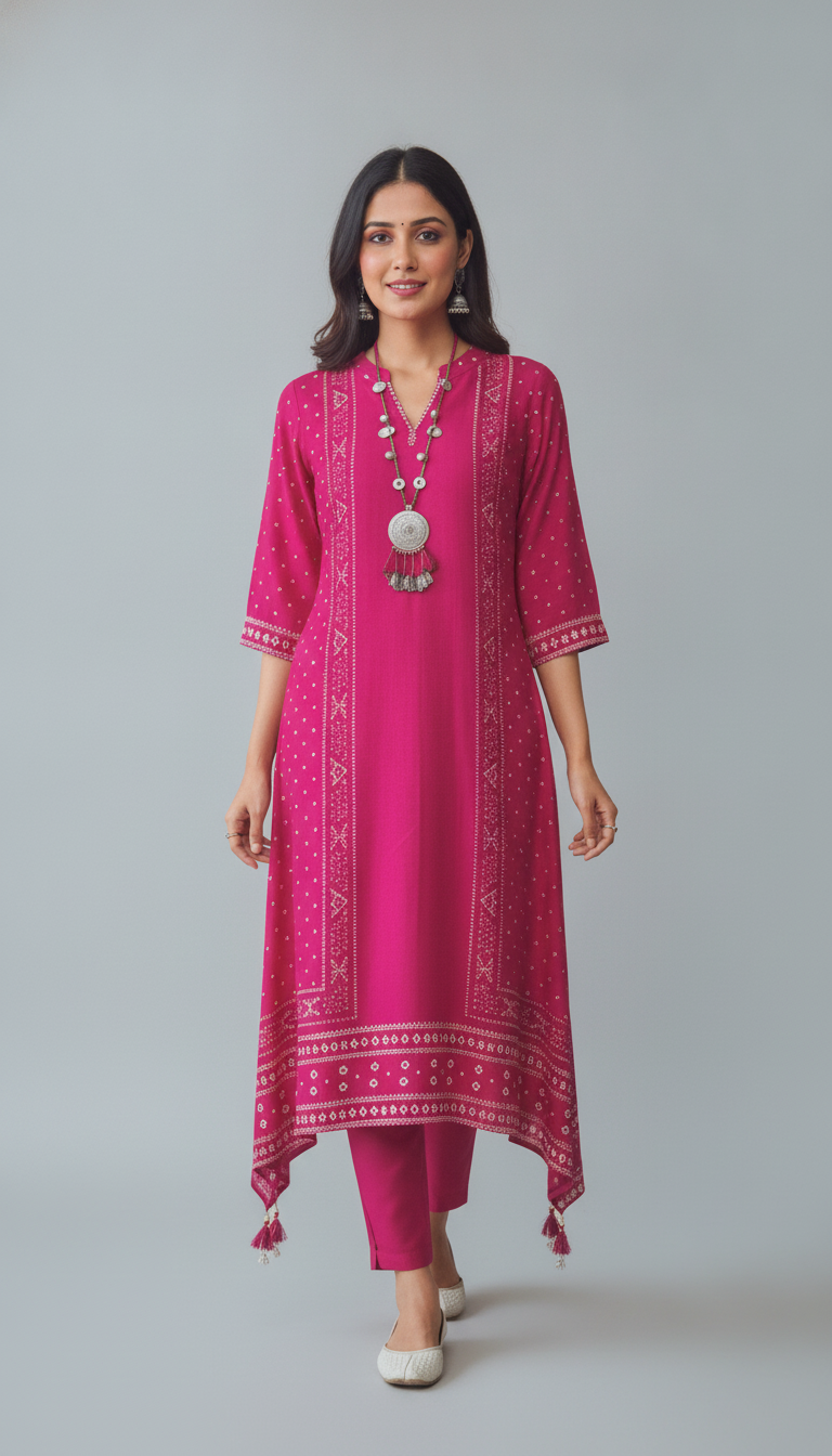 WOMEN ETHNIC KURTI SET (2 PCS)