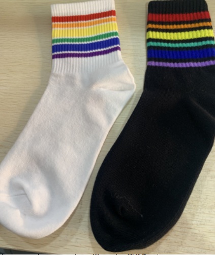 Women's Rainbow Ankle Socks 2 Pairs