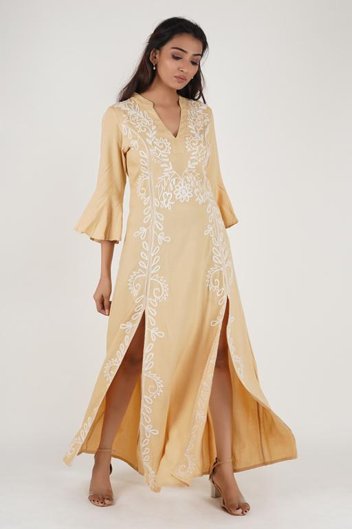 BEACHWEAR-MAXI DRESS-RAYON-CC-21 LS