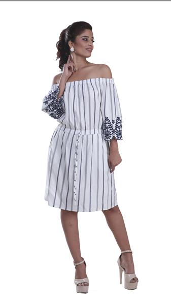 BEACHWEAR-MINI DRESS-RAYON CREPE-NK NS 209