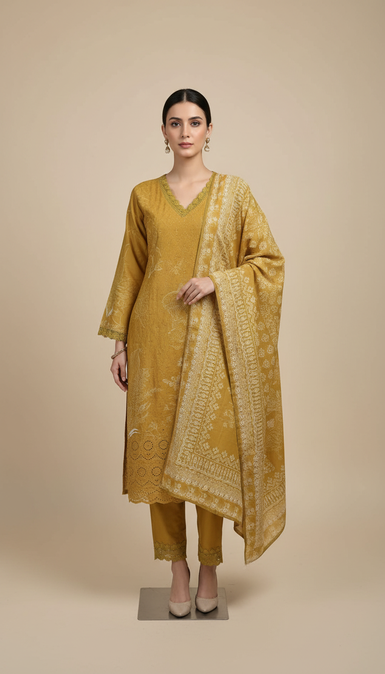 WOMEN ETHNIC CHURIDHAR L/P (3PC)