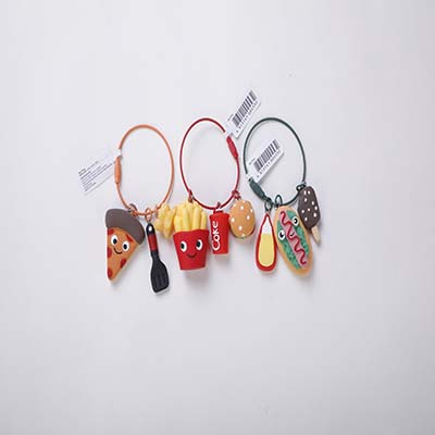 Fast Food Key Ring With Steel Loop
