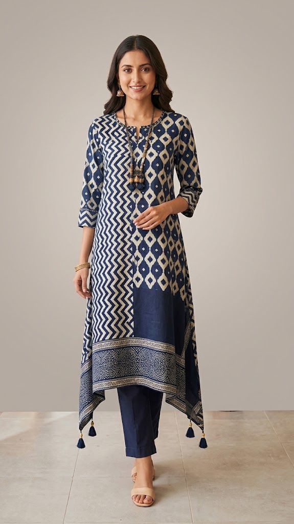 WOMEN ETHNIC KURTI SET (2 PCS)