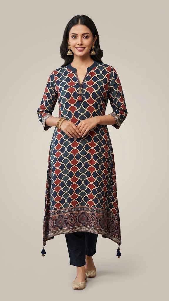 WOMEN ETHNIC KURTI SET (2 PCS)