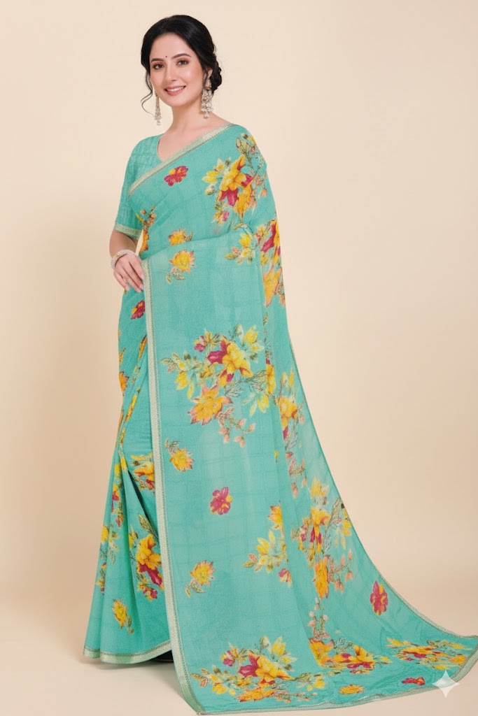 SAREES-GEORGETTE-PRINTED-SRM-9814 G