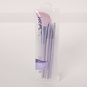 Fancy Purple Makeup Brush Set - 4 Pcs