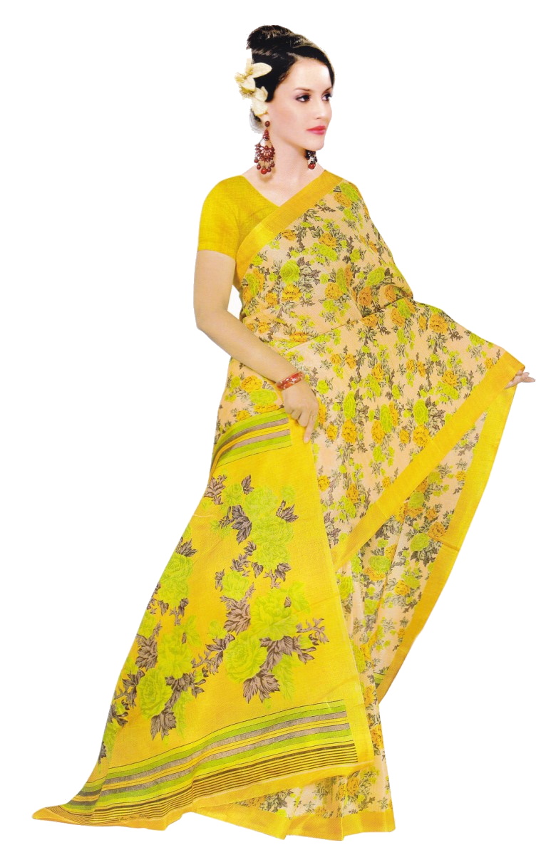 SAREE S-SILK-PRINTED-ASM 7005 Y