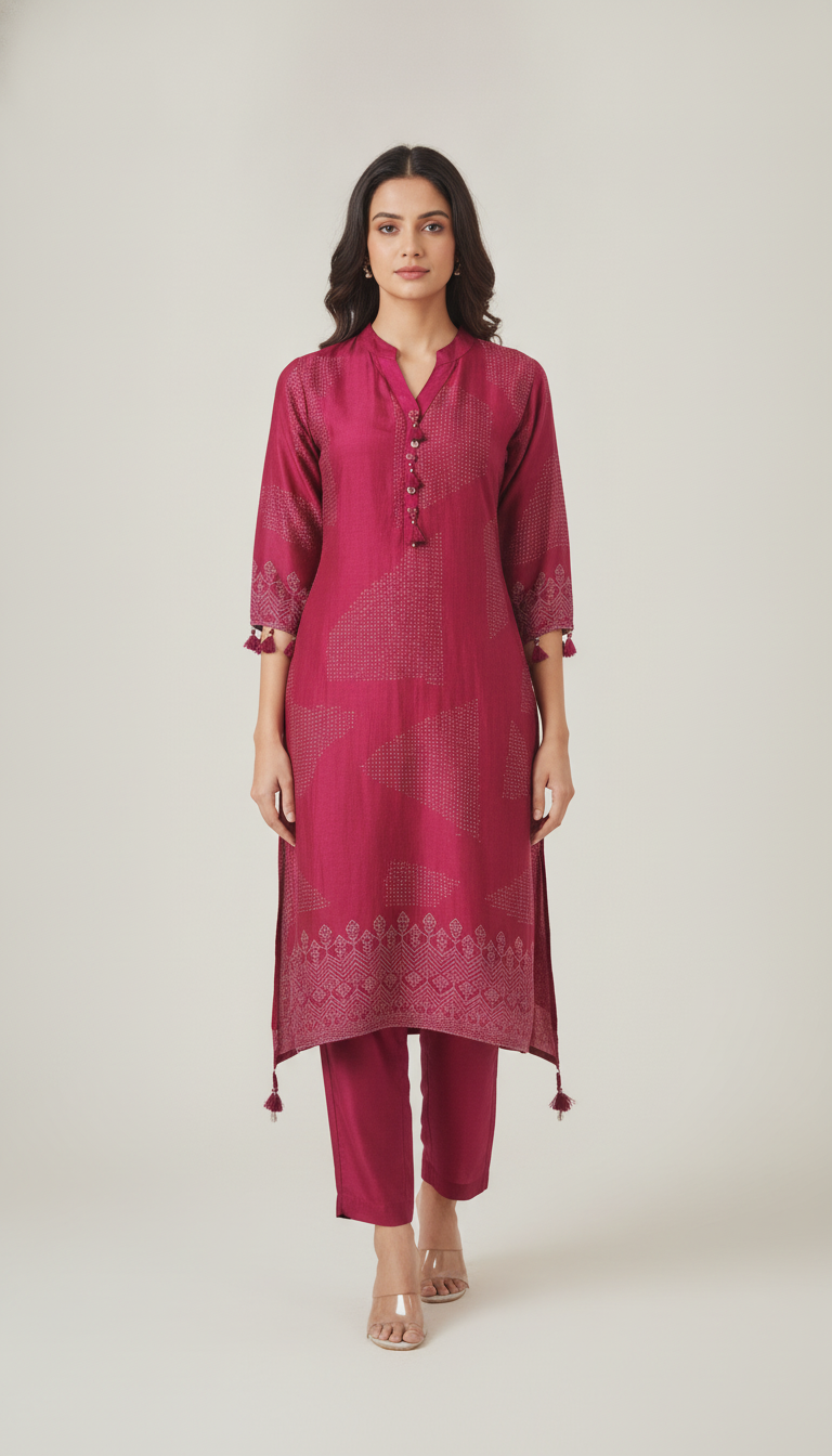 WOMEN ETHNIC KURTI SET (2 PCS)
