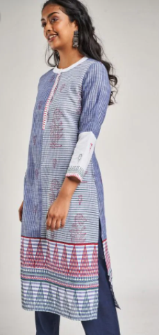 LAD KURTI-COTTON-PRINTED-21GD013KUCYD