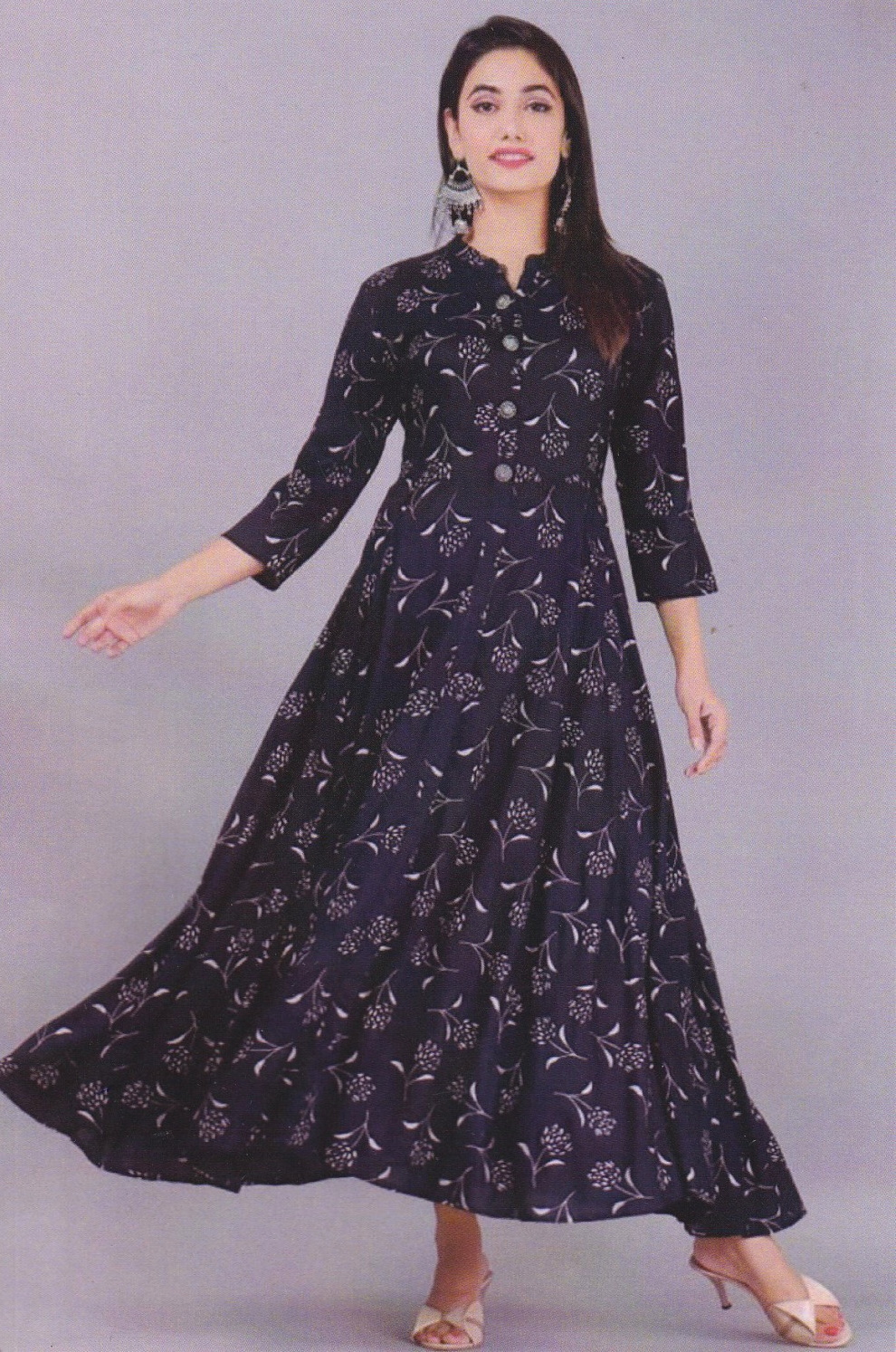 LAD KURTI-GOWN-RAYON-RANI 09/21-8