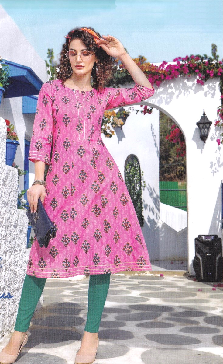 LAD KURTI-COTTON-PRINTED-MG 03/21-1F