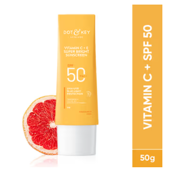 DOT & KEY VITAMIN C+E SUPER BRIGHT FACE SUNSCREEN SPF 50 PA+ 50G