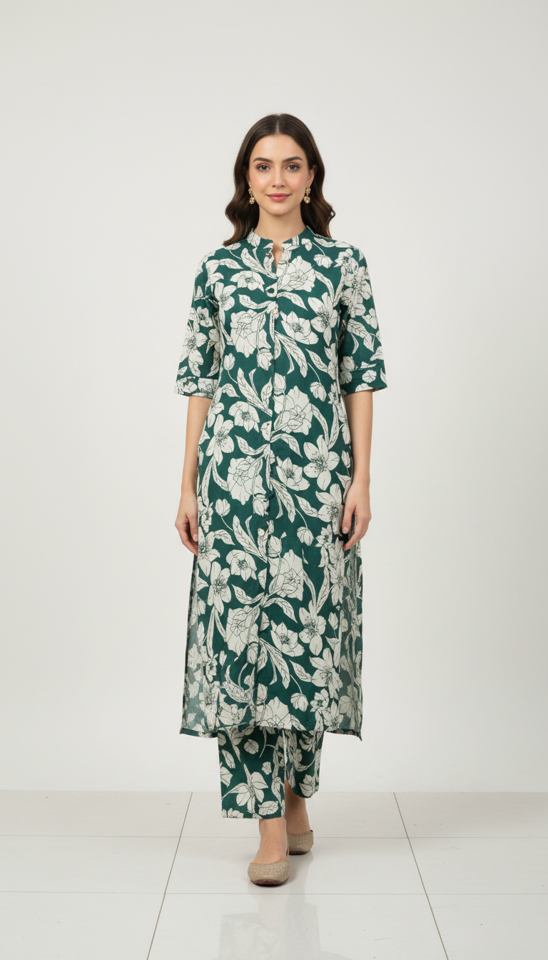 WOMEN ETHNIC KURTI SET (2 PCS)