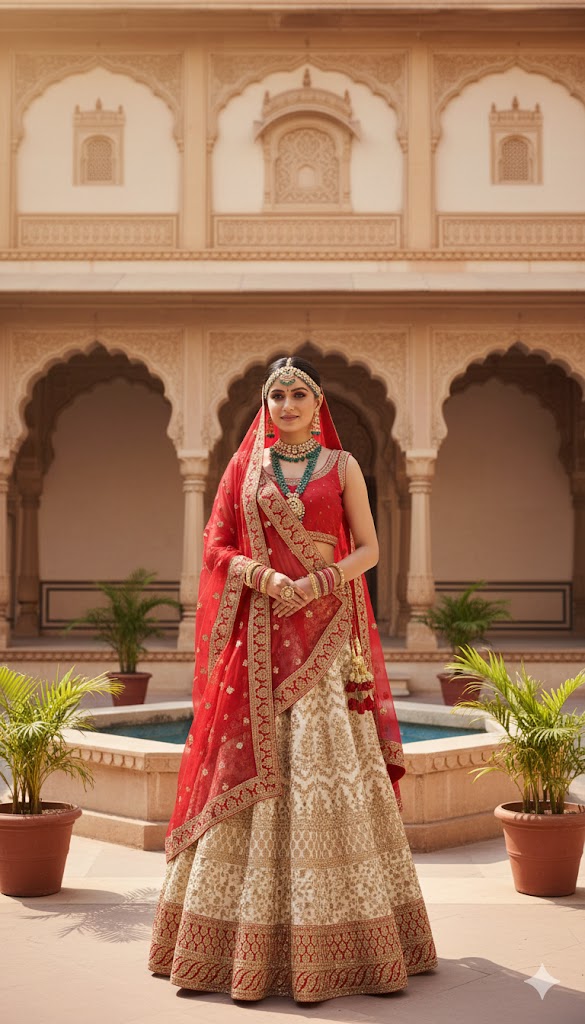 LEHENGA-DUPION-SEMI STICHED-SPF 77298