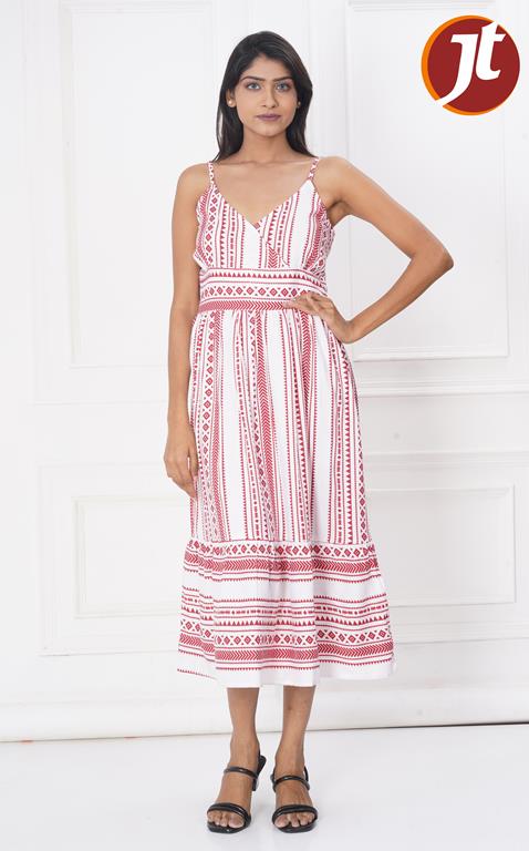 WOMEN WESTERN MIDI DRESS