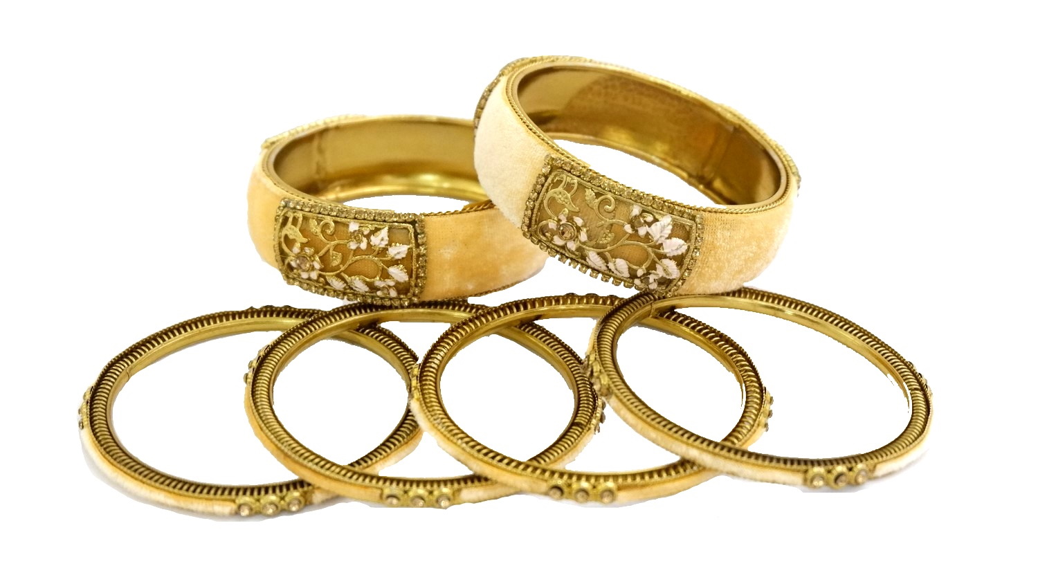JEWELRY/ACCS-BANGLES-VELVET-TJ7/19-24207