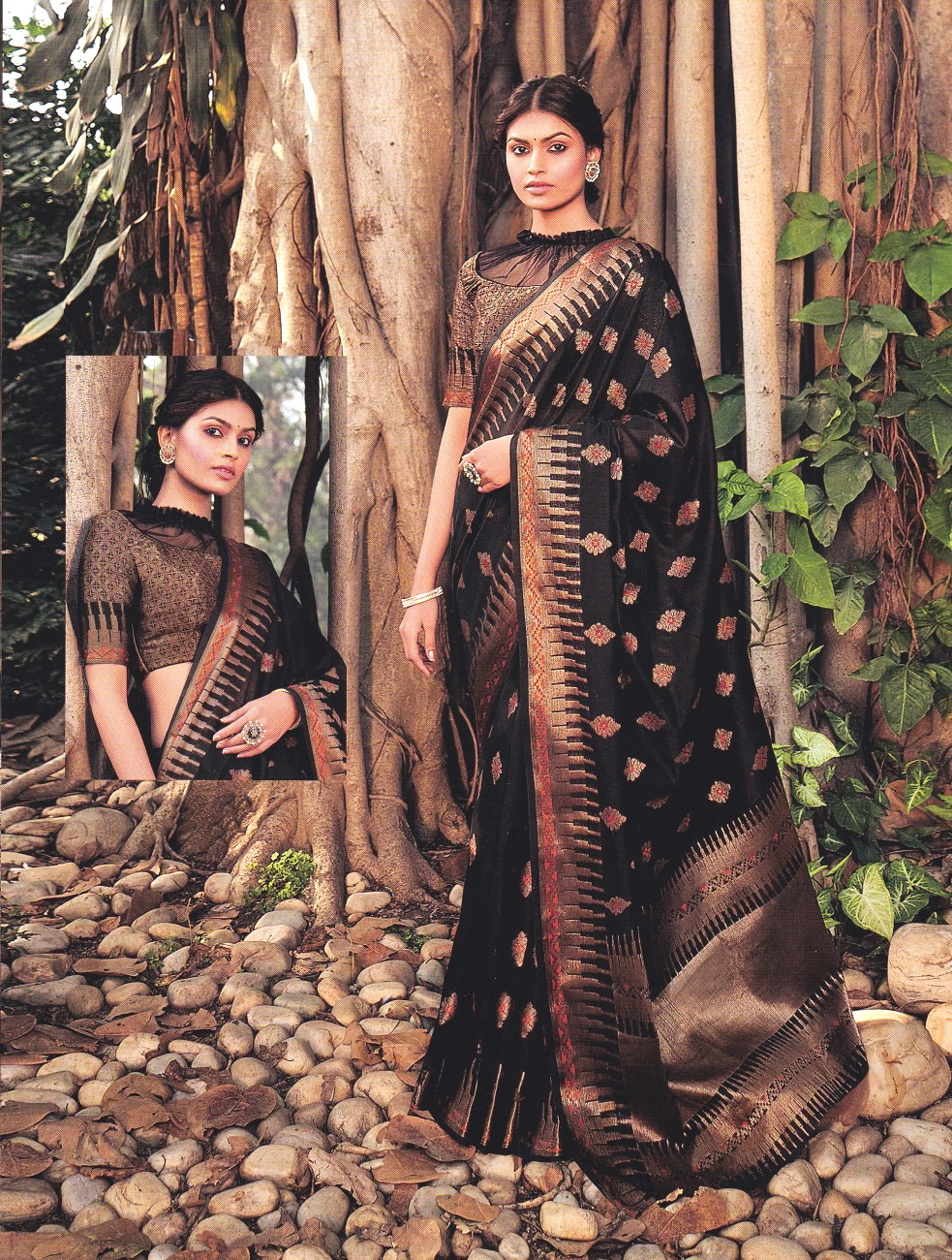 SAREE S-COT/SILK-BUTI/R PALU-SLSS 9554