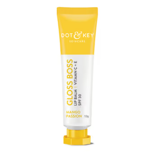 DOT & KEY GLOSS BOSS LIP BALM SPF 30 VITAMIN C + E-MANGO PASSION
