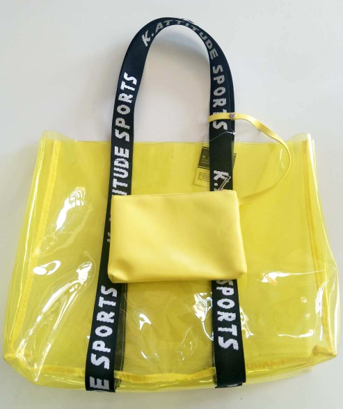 Stylish Letter Braid Jelly Tote Bag
