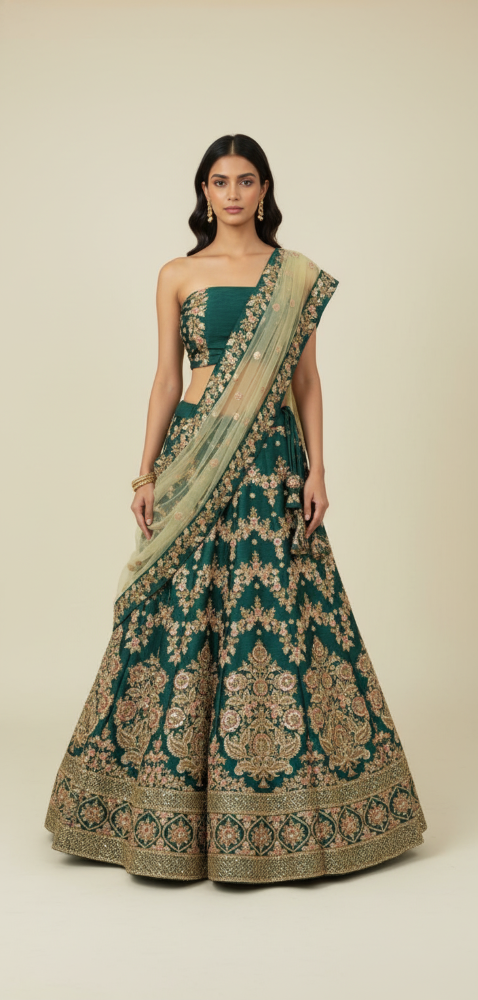 LEHENGAS-DUPION-SEMI-STICHED-KASH 905