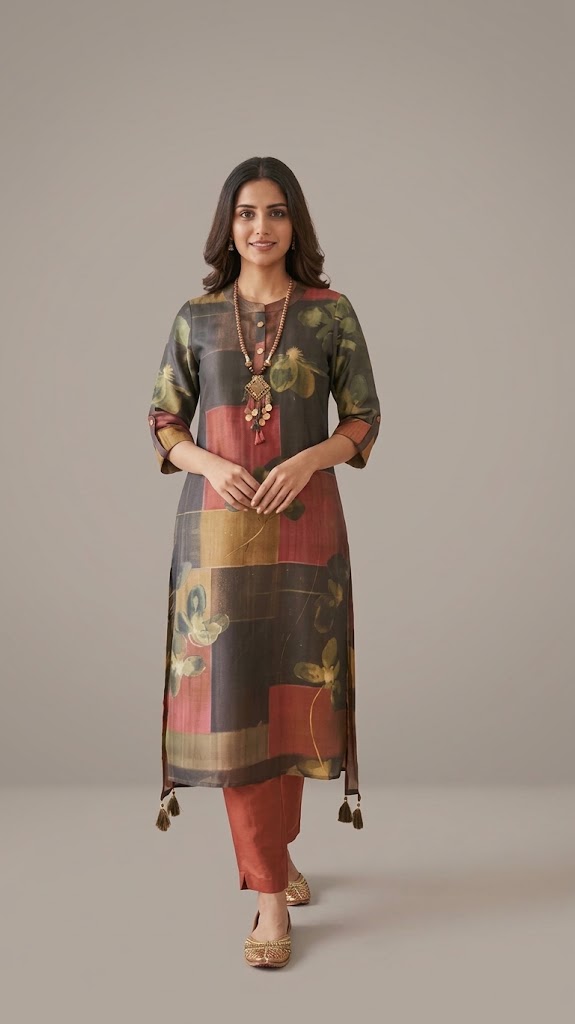 WOMEN ETHNIC KURTI SET (2 PCS)