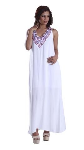 BEACHWEAR-MAXI DRESS-COTTON-NK PS 109