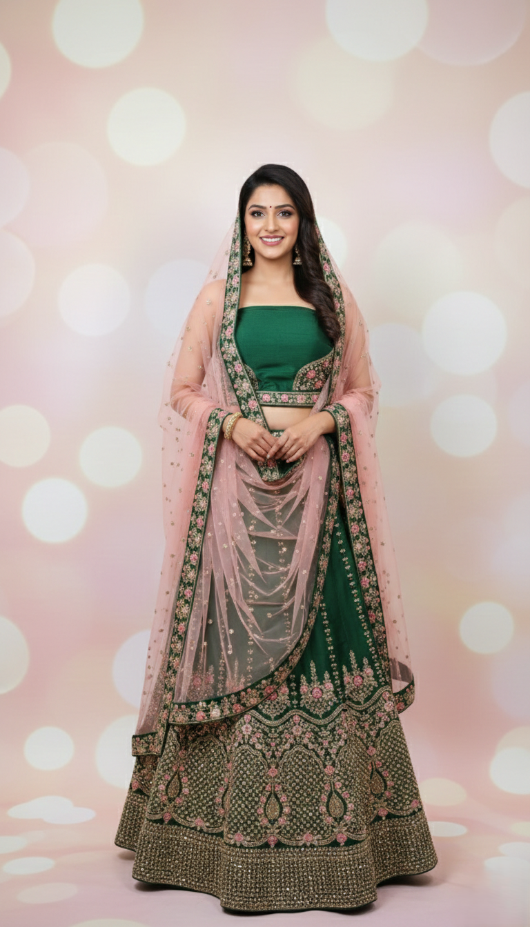 LEHENGA-DUPION-SEMI STICHED-MIE 1790