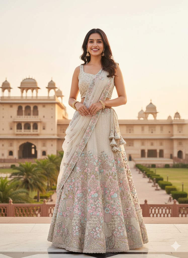 LADIES LEHENGA STONE