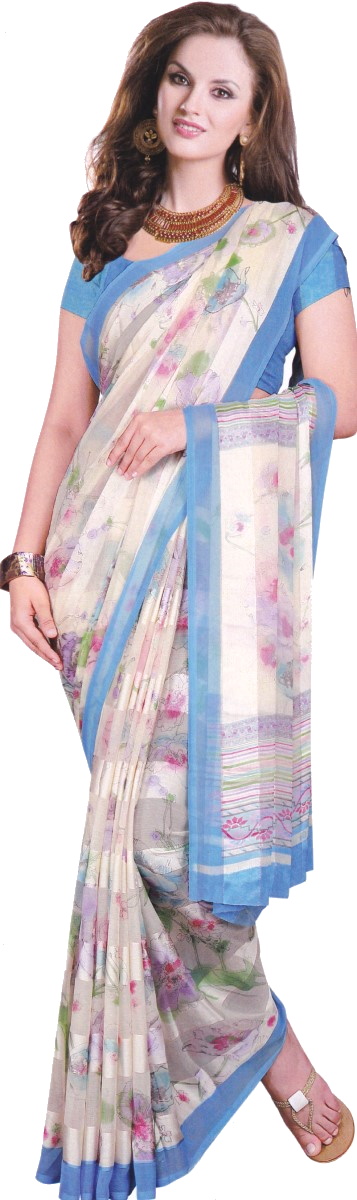 SAREE S-SATIN PATTA-PRINTED-ASM 8582 Q