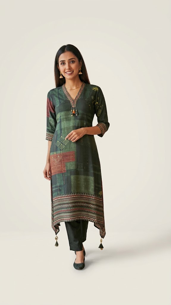WOMEN ETHNIC KURTI SET (2 PCS)