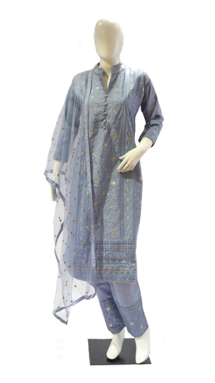 LAD CHURIDAR-SYN-ST/CUT-LP PANT LS-SHIV 2/20-82