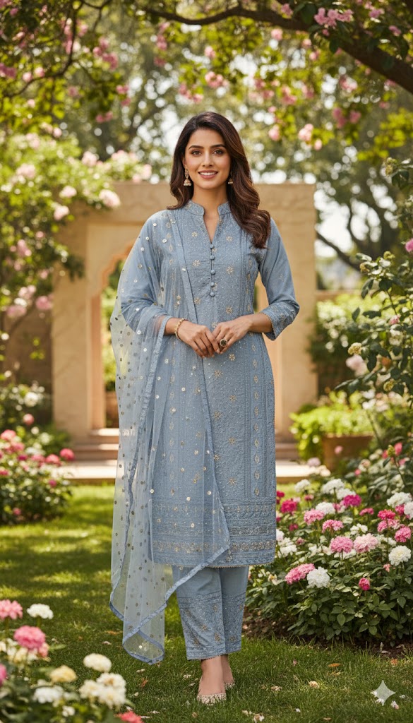 LAD CHURIDAR-SYN-ST/CUT-LP PANT LS-SHIV 2/20-82