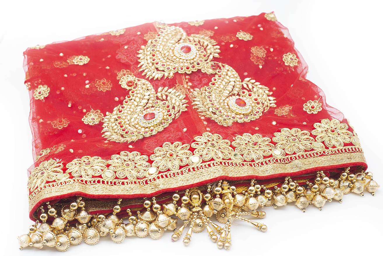 WEDDING/ACCS-WED DUPATTAS-NET-KOD 3911 P