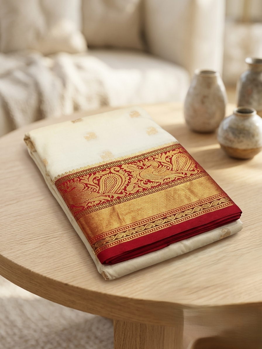 SAREE BANGALORE-ART SILK-BUTTI-ASHA 002/28 A