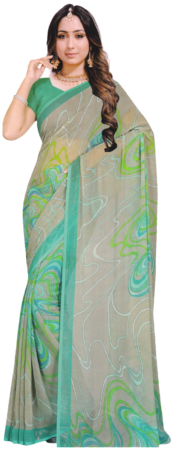 SAREE S-GEORGETTE-PRINTED-ASM 8491 H