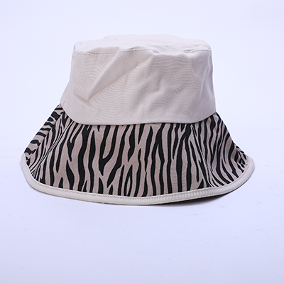 Zebra-stripe Splicing Bucket Hat