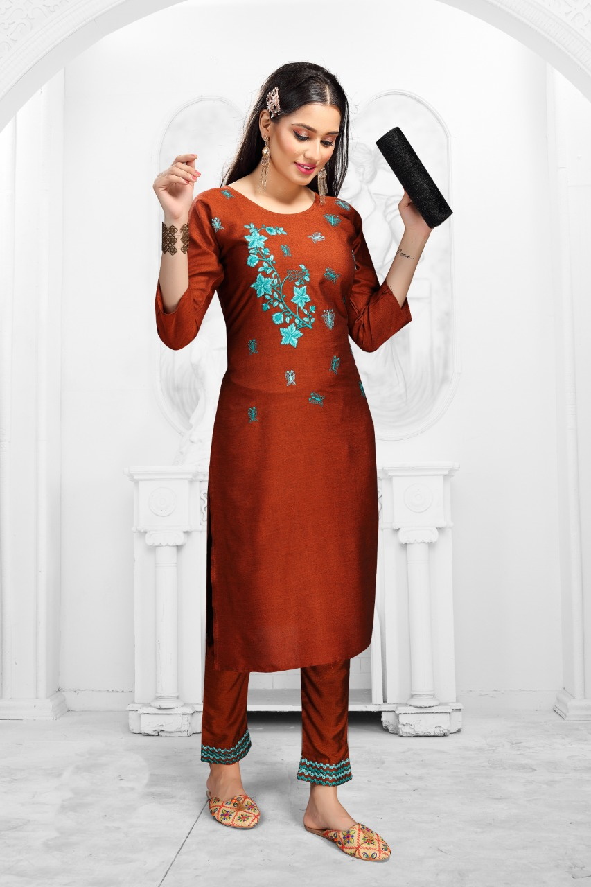 LAD KURTI-RAYON-PANT 2PCS-M/RN-7