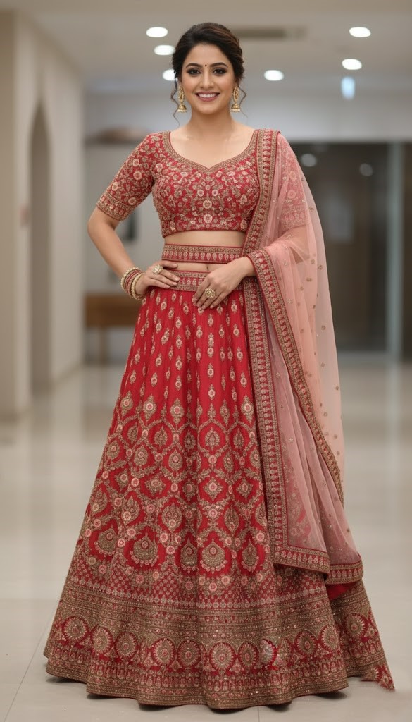LEHENGA-SILK-SEMI STITCHED-M/IN-2/785