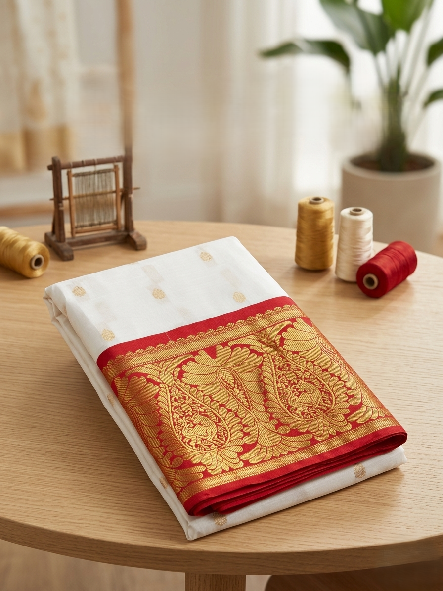 SARI BAN-PURE SILK-BUTI/R PALLU-B/PRS-2D/810